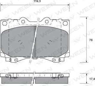 Ween 151-2191 - Kit de plaquettes de frein, frein à disque cwaw.fr