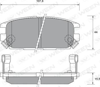 Ween 151-2193 - Kit de plaquettes de frein, frein à disque cwaw.fr