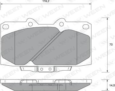 Ween 151-2144 - Kit de plaquettes de frein, frein à disque cwaw.fr