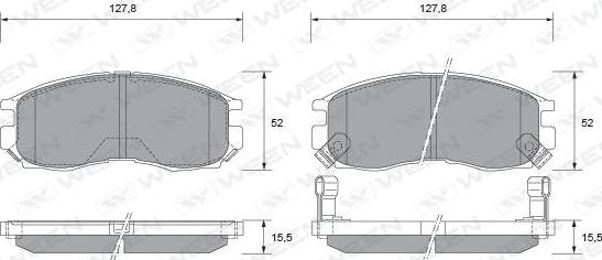 Ween 151-2146 - Kit de plaquettes de frein, frein à disque cwaw.fr