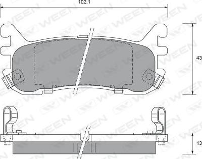 Ween 151-2141 - Kit de plaquettes de frein, frein à disque cwaw.fr