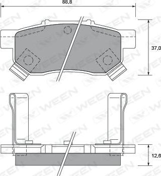 Roadhouse 2233.42 - Kit de plaquettes de frein, frein à disque cwaw.fr