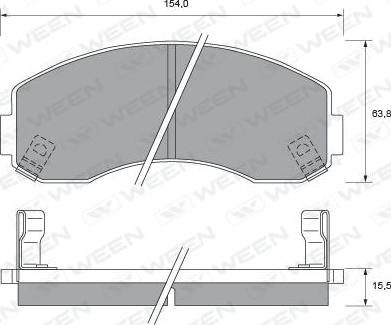 Ween 151-2154 - Kit de plaquettes de frein, frein à disque cwaw.fr