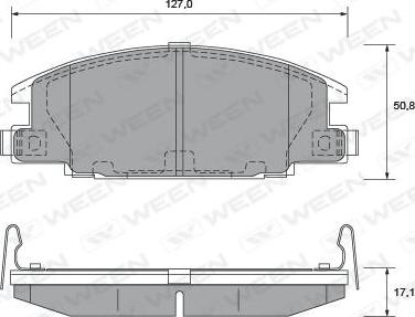 Ween 151-2160 - Kit de plaquettes de frein, frein à disque cwaw.fr