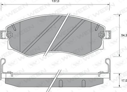 Ween 151-2168 - Kit de plaquettes de frein, frein à disque cwaw.fr