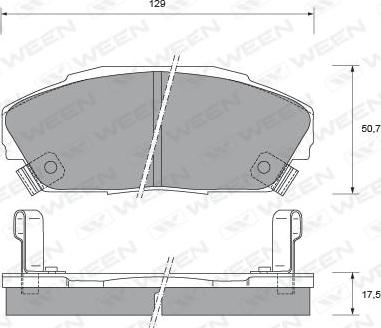 Ween 151-2103 - Kit de plaquettes de frein, frein à disque cwaw.fr