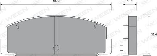 Ween 151-2114 - Kit de plaquettes de frein, frein à disque cwaw.fr