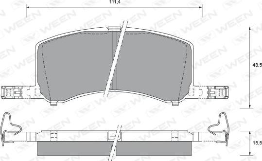 Ween 151-2118 - Kit de plaquettes de frein, frein à disque cwaw.fr