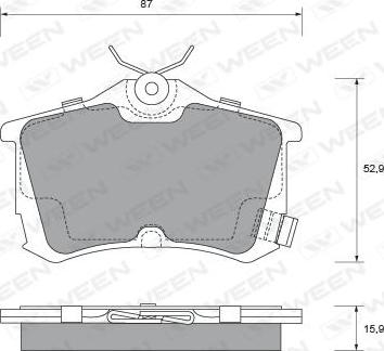 Ween 151-2185 - Kit de plaquettes de frein, frein à disque cwaw.fr