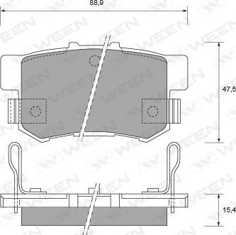 Ween 151-2186 - Kit de plaquettes de frein, frein à disque cwaw.fr