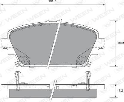 Ween 151-2180 - Kit de plaquettes de frein, frein à disque cwaw.fr