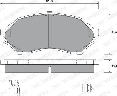 Ween 151-2188 - Kit de plaquettes de frein, frein à disque cwaw.fr