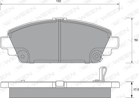 Ween 151-2182 - Kit de plaquettes de frein, frein à disque cwaw.fr