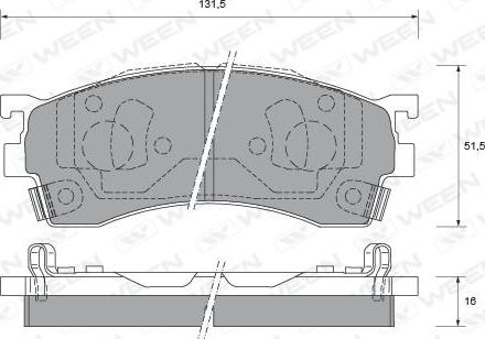 Ween 151-2187 - Kit de plaquettes de frein, frein à disque cwaw.fr