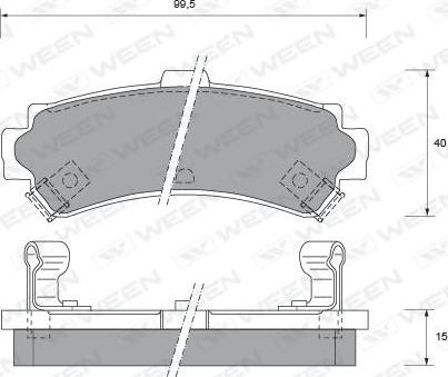 Ween 151-2134 - Kit de plaquettes de frein, frein à disque cwaw.fr