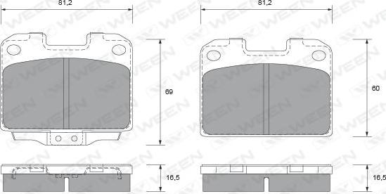 Ween 151-2124 - Kit de plaquettes de frein, frein à disque cwaw.fr