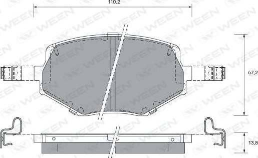 Ween 151-2123 - Kit de plaquettes de frein, frein à disque cwaw.fr