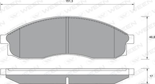 Ween 151-2127 - Kit de plaquettes de frein, frein à disque cwaw.fr