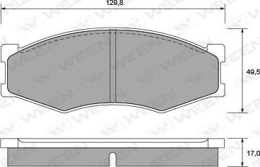 Ween 151-2175 - Kit de plaquettes de frein, frein à disque cwaw.fr