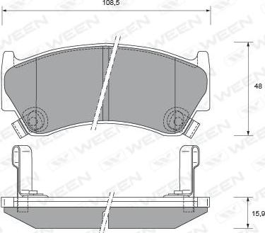 Ween 151-2176 - Kit de plaquettes de frein, frein à disque cwaw.fr