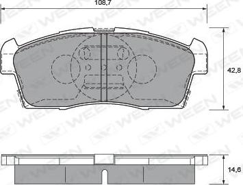 Ween 151-2172 - Kit de plaquettes de frein, frein à disque cwaw.fr