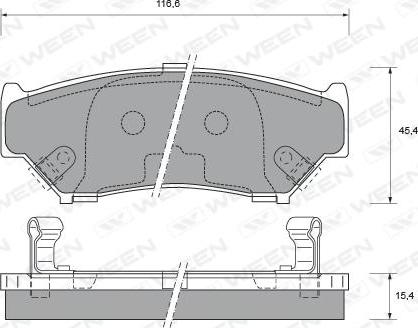 Ween 151-2177 - Kit de plaquettes de frein, frein à disque cwaw.fr