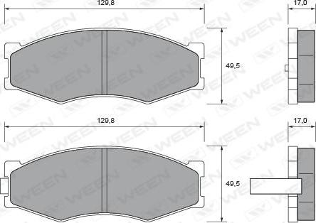 Ween 151-2394 - Kit de plaquettes de frein, frein à disque cwaw.fr