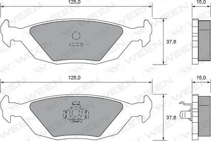 Ween 151-2395 - Kit de plaquettes de frein, frein à disque cwaw.fr