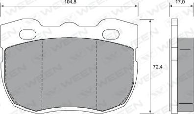 Ween 151-2396 - Kit de plaquettes de frein, frein à disque cwaw.fr