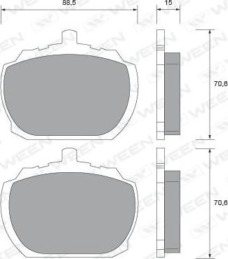 Ween 151-2359 - Kit de plaquettes de frein, frein à disque cwaw.fr