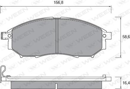 Ween 151-2354 - Kit de plaquettes de frein, frein à disque cwaw.fr