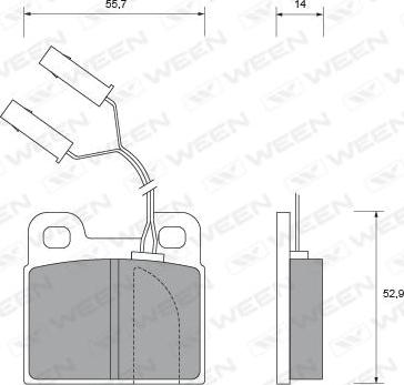 Ween 151-2350 - Kit de plaquettes de frein, frein à disque cwaw.fr