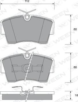 Ween 151-2352 - Kit de plaquettes de frein, frein à disque cwaw.fr