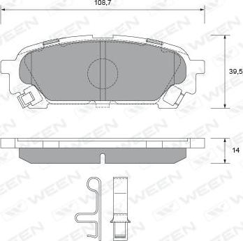 Ween 151-2357 - Kit de plaquettes de frein, frein à disque cwaw.fr