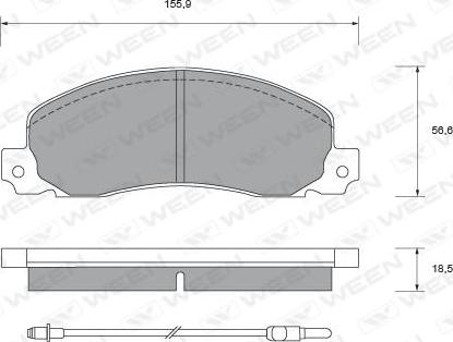 Ween 151-2364 - Kit de plaquettes de frein, frein à disque cwaw.fr