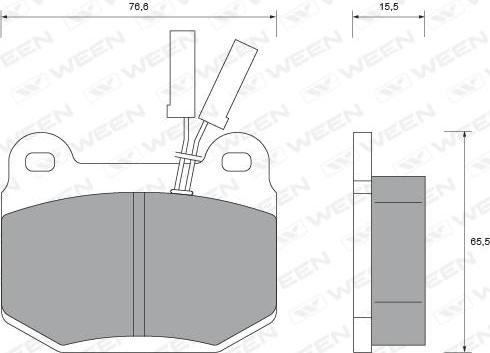 Ween 151-2361 - Kit de plaquettes de frein, frein à disque cwaw.fr