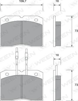 Ween 151-2363 - Kit de plaquettes de frein, frein à disque cwaw.fr