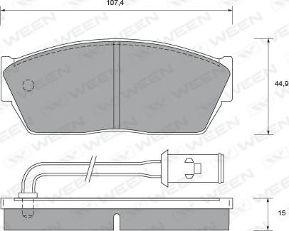 Ween 151-2367 - Kit de plaquettes de frein, frein à disque cwaw.fr