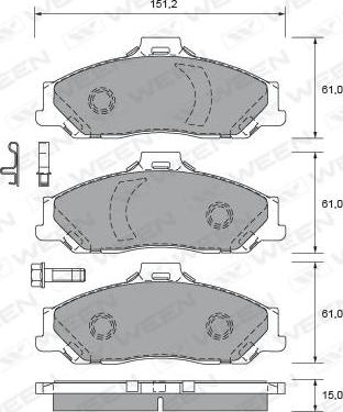 Ween 151-2315 - Kit de plaquettes de frein, frein à disque cwaw.fr