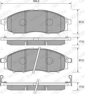 Ween 151-2310 - Kit de plaquettes de frein, frein à disque cwaw.fr