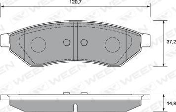 Ween 151-2311 - Kit de plaquettes de frein, frein à disque cwaw.fr