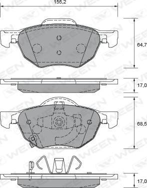 Ween 151-2318 - Kit de plaquettes de frein, frein à disque cwaw.fr