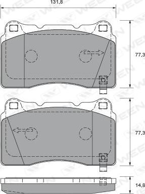 Ween 151-2312 - Kit de plaquettes de frein, frein à disque cwaw.fr