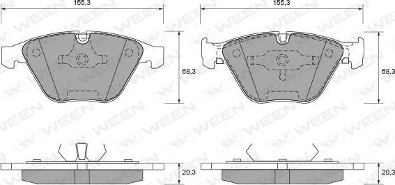 Ween 151-2317 - Kit de plaquettes de frein, frein à disque cwaw.fr