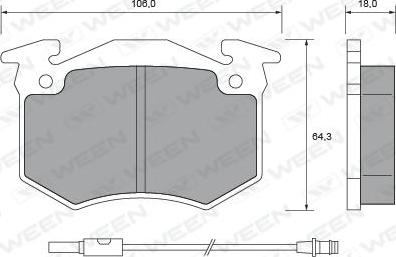 Ween 151-2389 - Kit de plaquettes de frein, frein à disque cwaw.fr