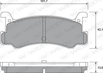 Ween 151-2380 - Kit de plaquettes de frein, frein à disque cwaw.fr