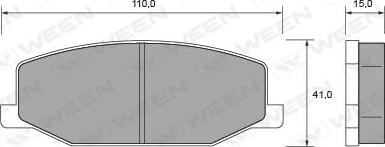 Ween 151-2387 - Kit de plaquettes de frein, frein à disque cwaw.fr