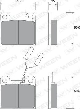 Ween 151-2339 - Kit de plaquettes de frein, frein à disque cwaw.fr