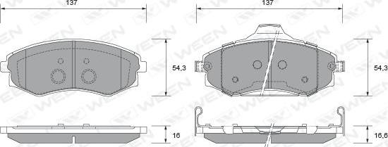 Ween 151-2330 - Kit de plaquettes de frein, frein à disque cwaw.fr