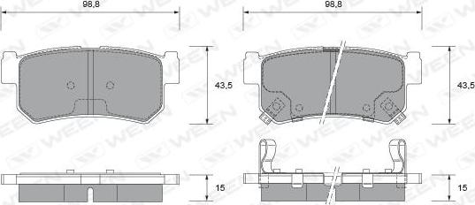 Ween 151-2331 - Kit de plaquettes de frein, frein à disque cwaw.fr